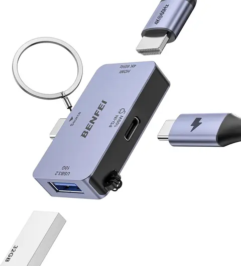 Hub USB-C 3-en-1 super compact