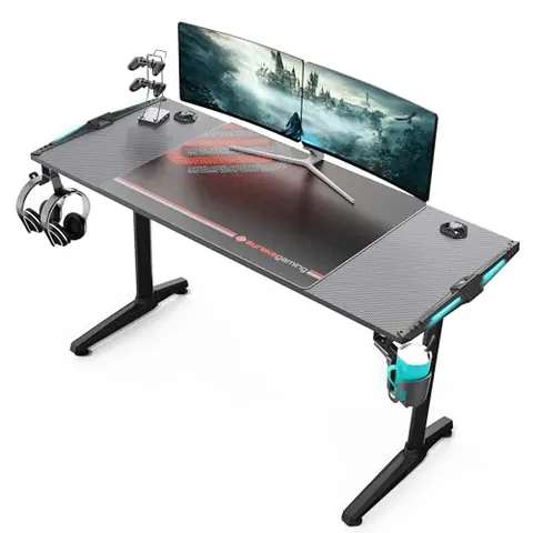 EUREKA ERGONOMIC Bureau gaming LED RGB