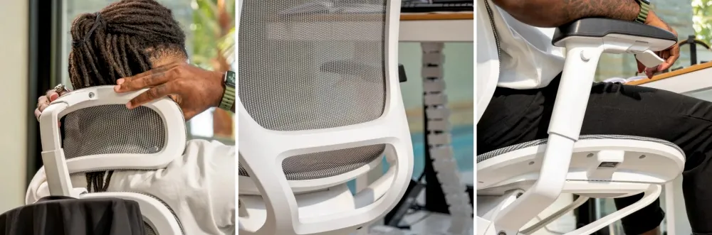 Étape réglage chaise ergonomique